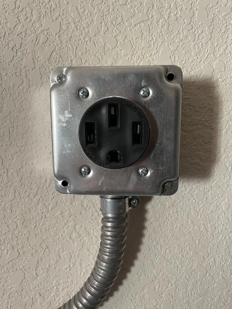 NEMA 14-50 outlet installed for Electrical Panel Upgrade in Gypsum